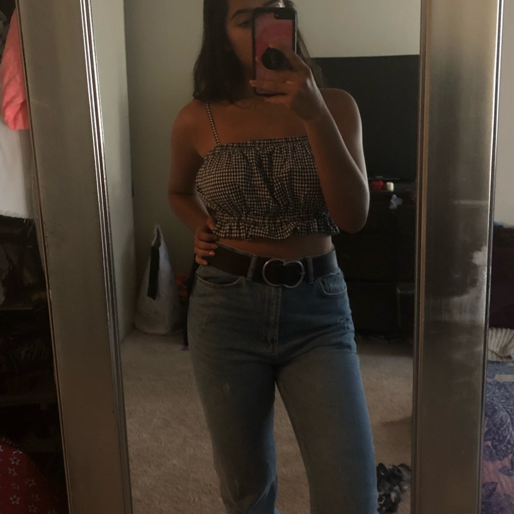 Gingham Crop Top
